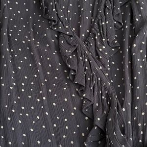 Abercrombie and Fitch Womens Ruffle Wrap Bodysuit